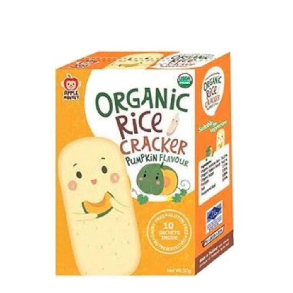 APPLE MONKEY ORGANIC RICE CRACKER PUMPKIN 30G