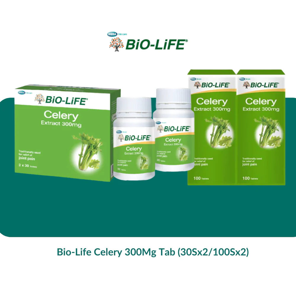 Bio-Life Celery 300Mg Tab (30Sx2/100Sx2)