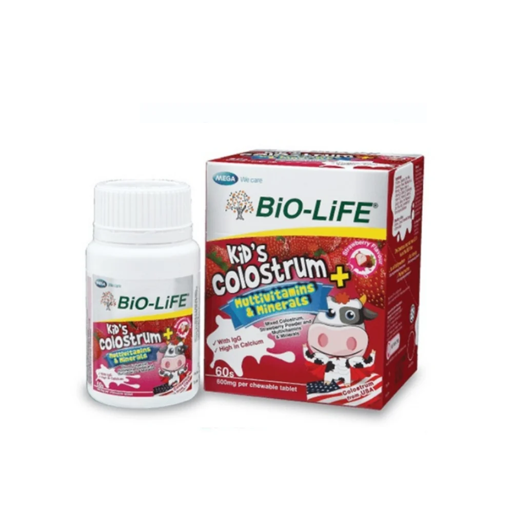 Bio-Life Kids Colostrum + Multivitamins & Minerals Chewable Strawberry 60S