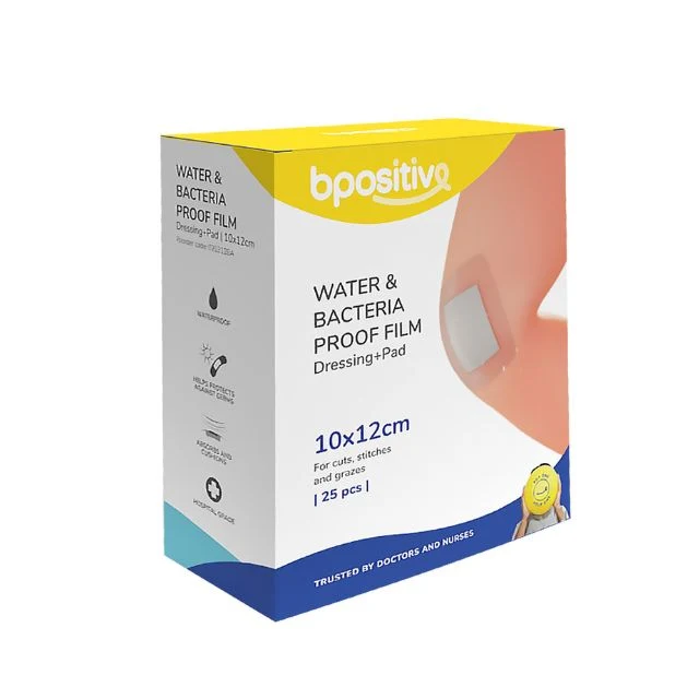 BPOSITIVE WATER&BACTERIA PROOF DRESSING PAD 10X12CM 25S