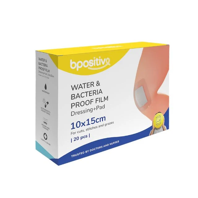 BPOSITIVE WATER&BACTERIA PROOF DRESSING PAD 10X15CM 20S