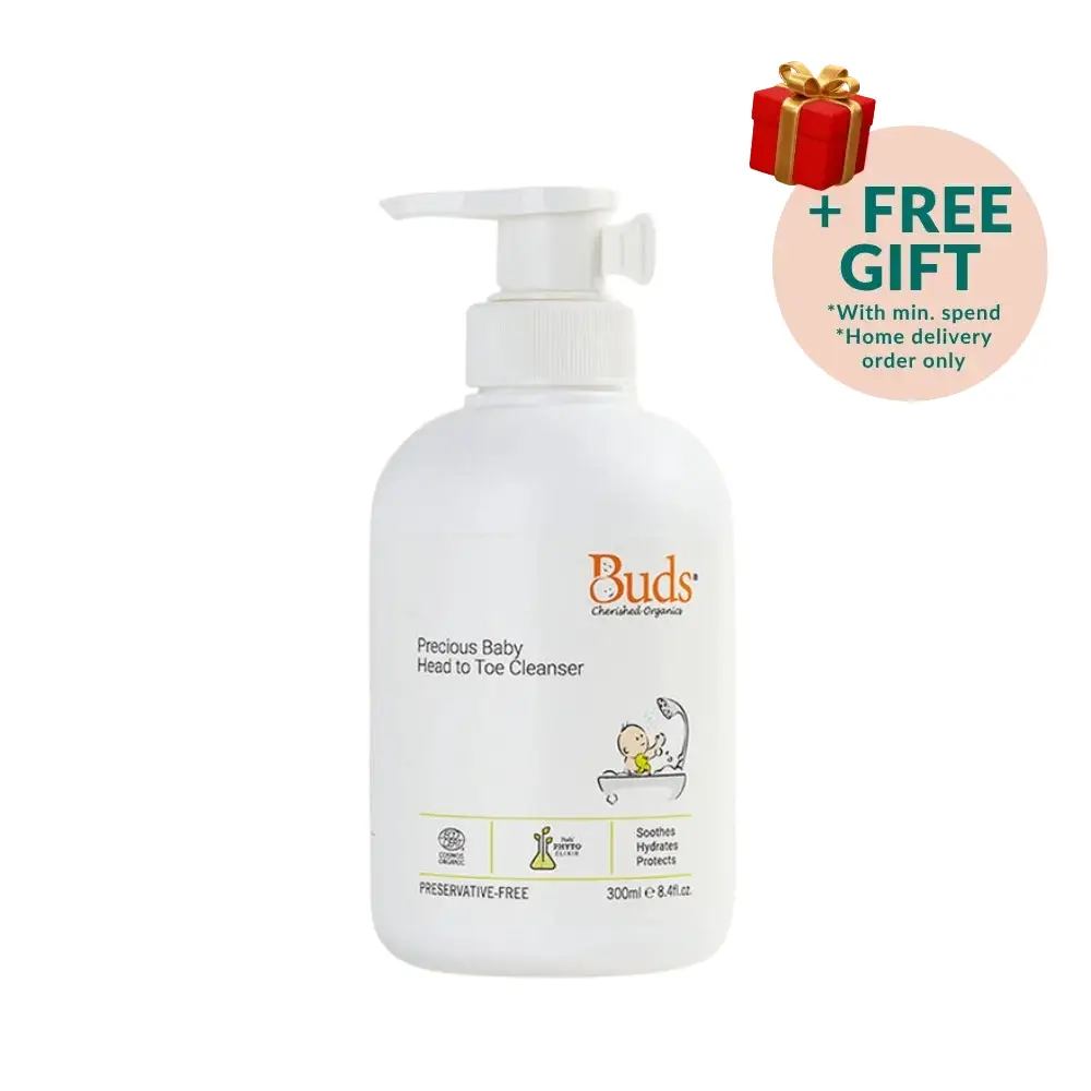 BUDS CHERISHED ORGANICS PRECIOUS BABY HEAD TO TOE CLEANSER 300ML