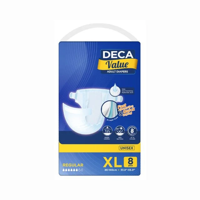 DECA VALUE ADULT DIAPERS XL 8S - Image 2