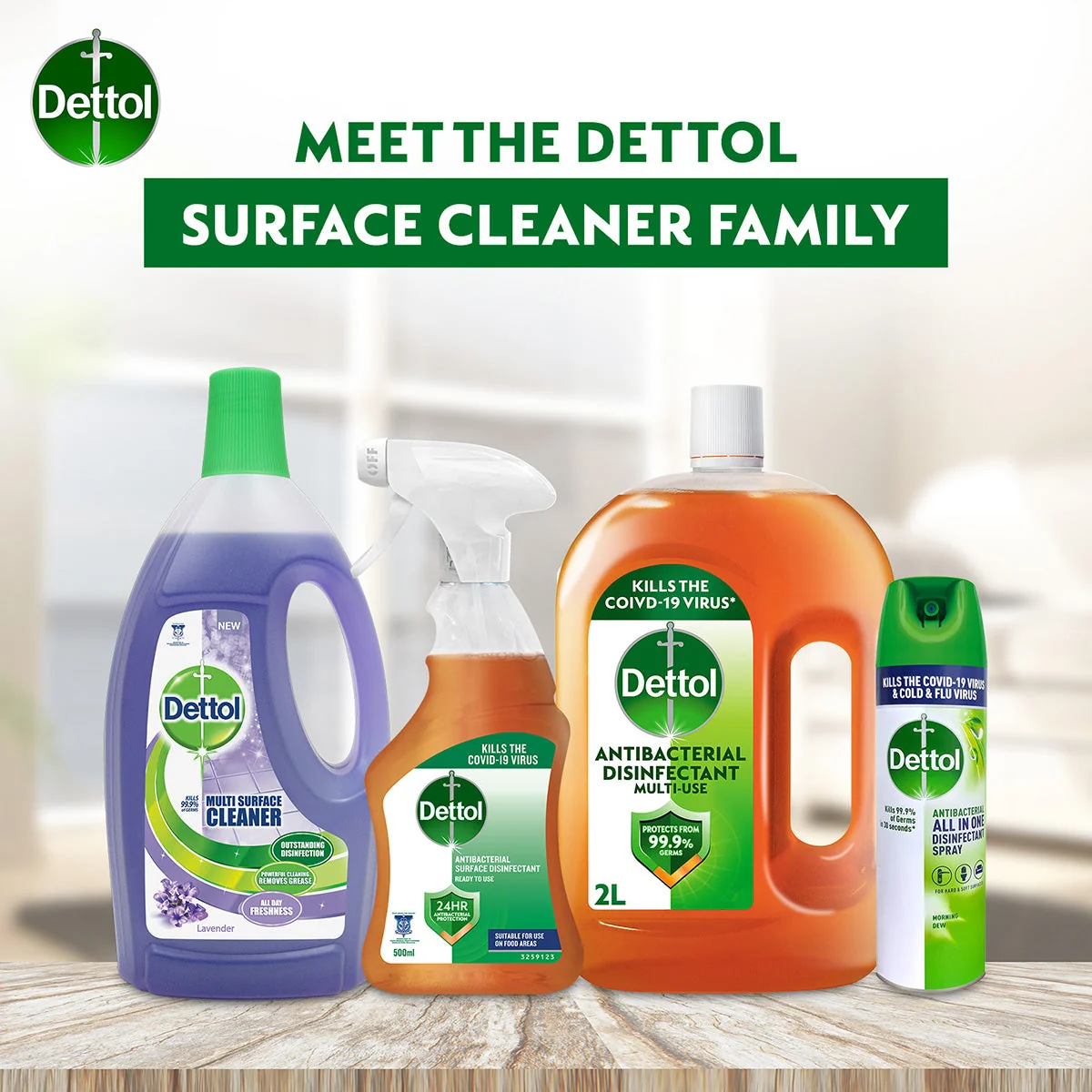 DETTOL ANTIBACTERIAL SURFACE DISINFECTAN TRIGGER SPRAY 500ML - Image 10