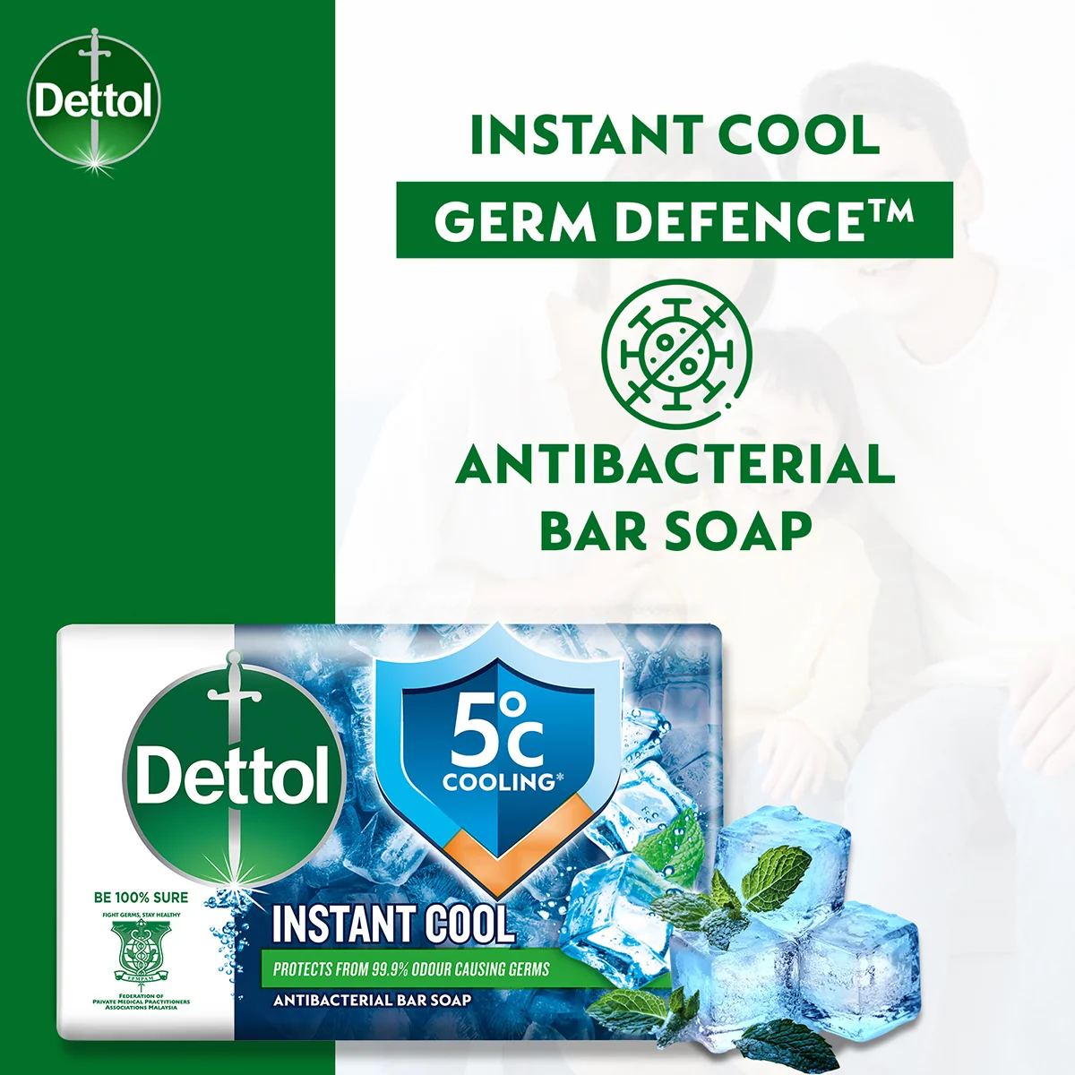 DETTOL BAR SOAP COOL 100G 4S - Image 3