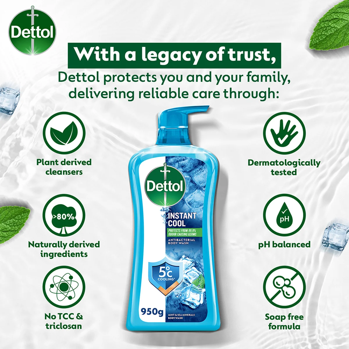 DETTOL SHOWER GEL COOL 900G - Image 7