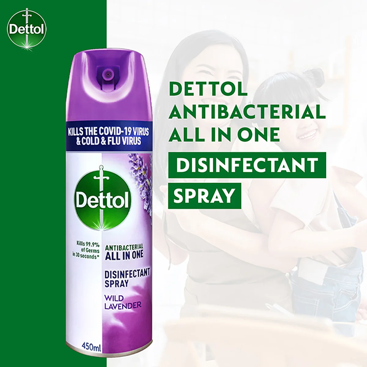 DETTOL SPRAY LAVENDER 450ML - Image 3