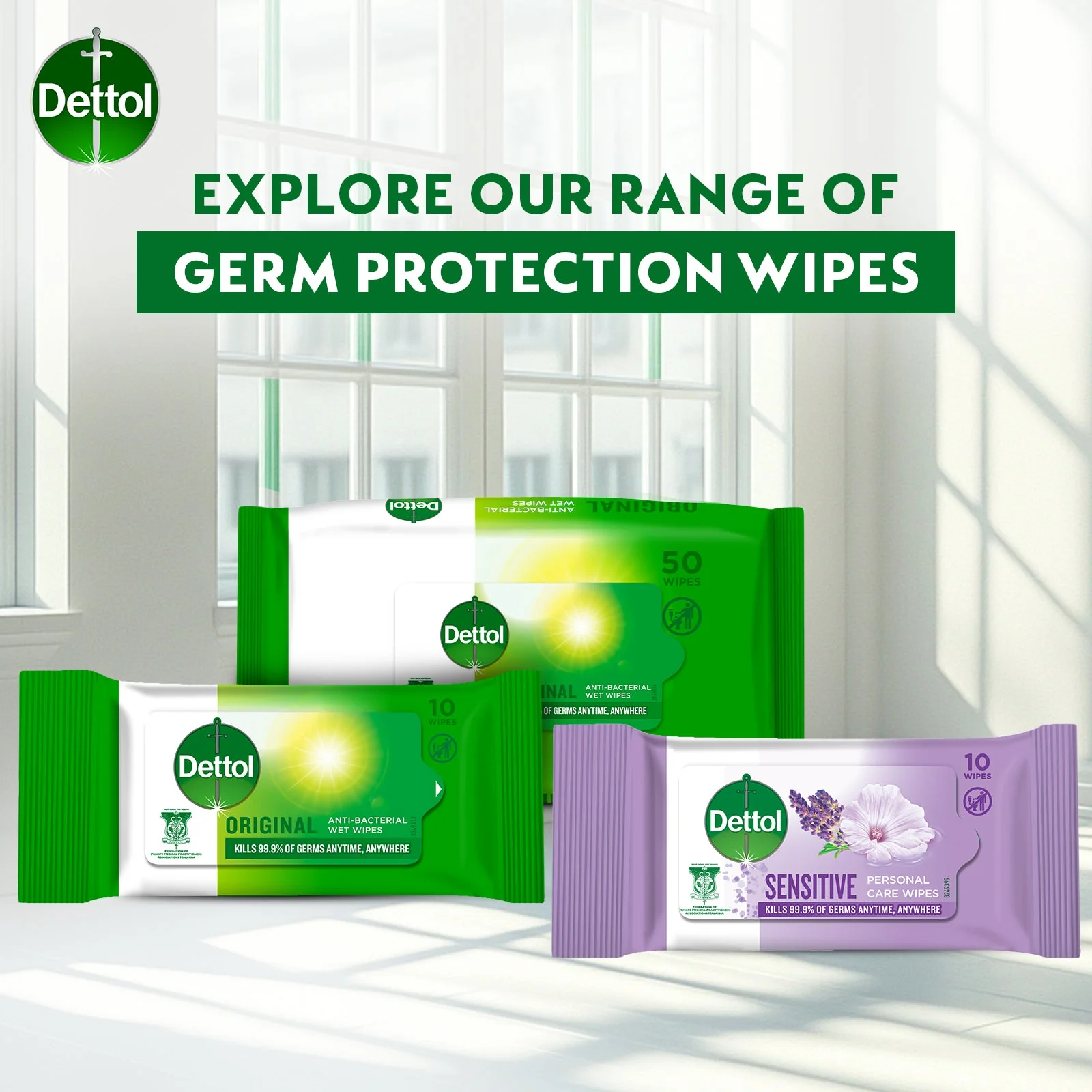 DETTOL WIPES ANTIBACTERIAL 50S - Image 8