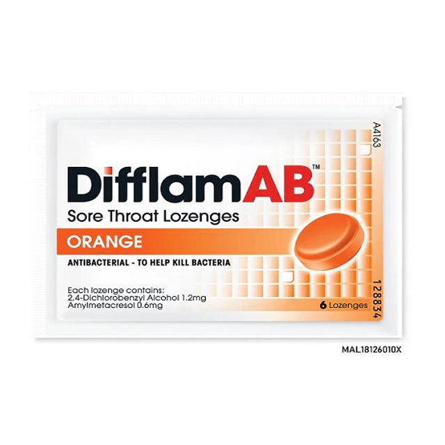 DIFFLAM AB LOZENGES ORANGE 6S