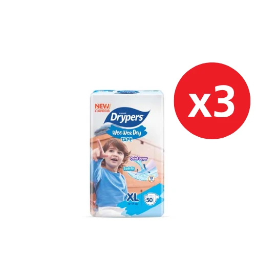 DRYPERS WEE WEE DRY XL 50S X 3