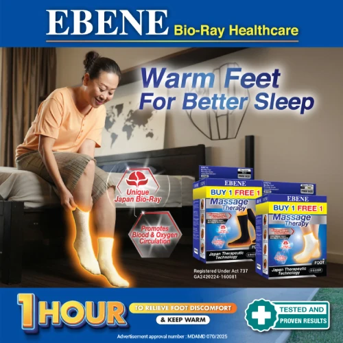 EBENE BIO RAY FOOT SOCK MASSAGE MEN- BLACK/GREY LONG TWIN PACK - Image 5