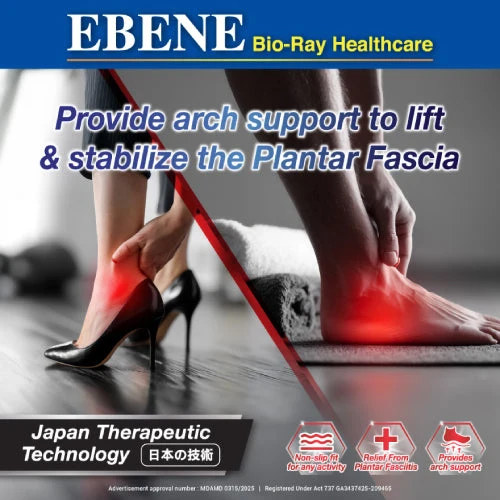 EBENE BIO-RAY PLANTAR FASCIITIS COMPRESS ION FOOT SLEEVES XXL - Image 5