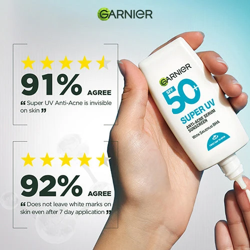GARNIER BRIGHT COMPLETE ANTI-ACNE UV SERUM SPF50+ 30ML - Image 4