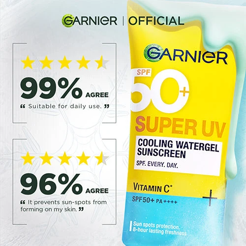 GARNIER BRIGHT COMPLETE COOLING UV GEL SPF50+ 30ML - Image 3