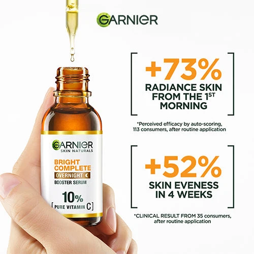 GARNIER BRIGHT COMPLETE OVERNIGHT BOOSTER SERUM 15ML - Image 5