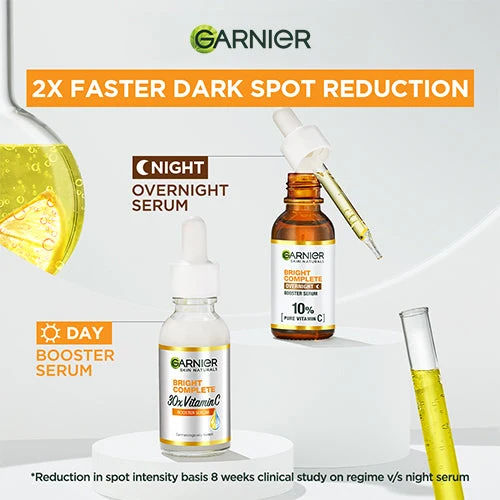 GARNIER BRIGHT COMPLETE OVERNIGHT BOOSTER SERUM 15ML - Image 6