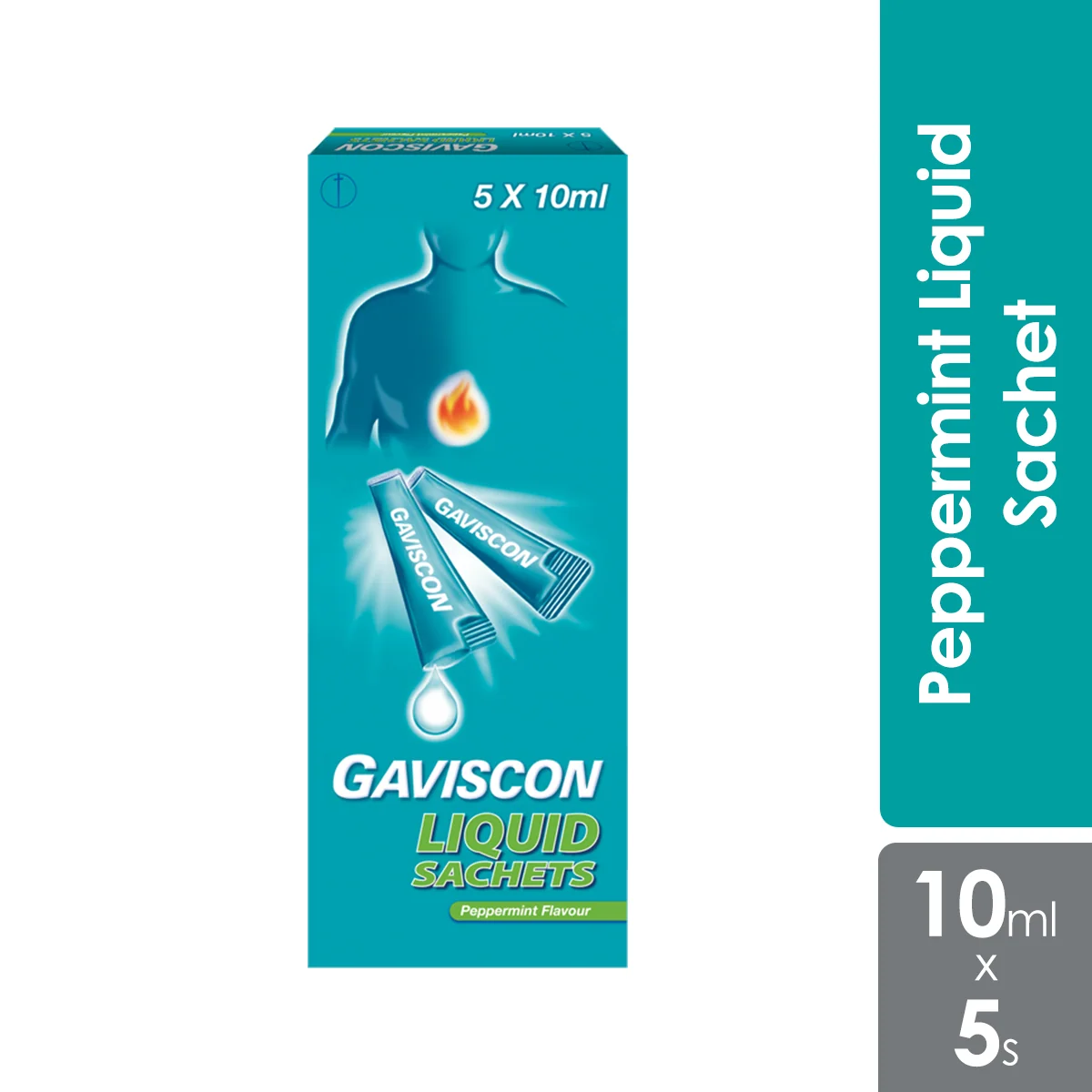 GAVISCON LIQUID SACHET 10ML 5S