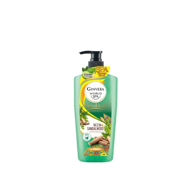 GINVERA WORLD SPA?HIMALAYAN?SHOWER SCRUB NEEM & SANDALWOOD 750ML
