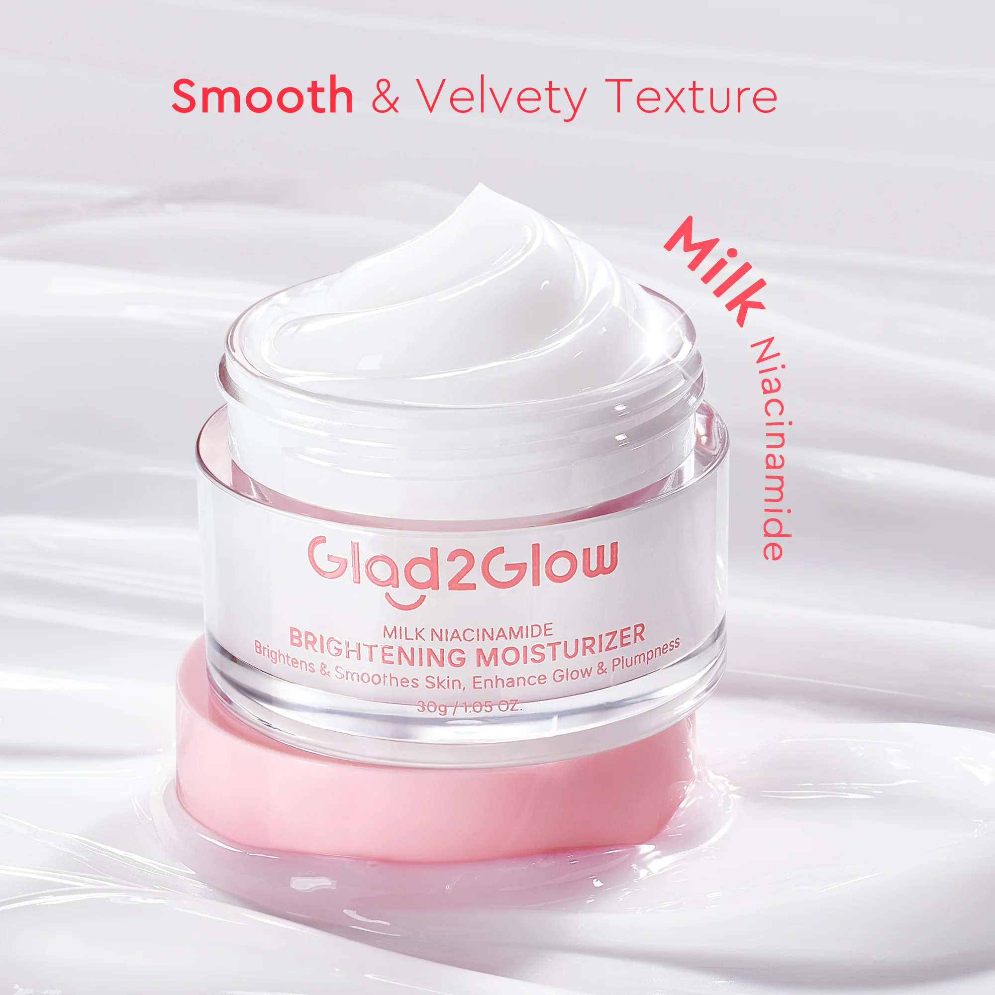 GLAD2GLOW MILK NIACINAMIDE BRIGHTENING MOISTURIZER 30G - Image 5