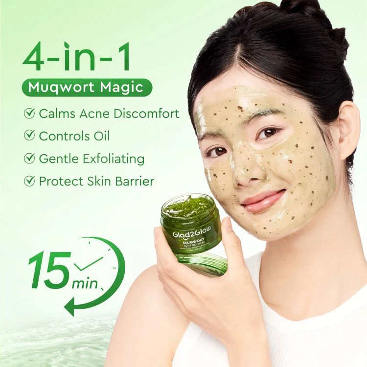 GLAD2GLOW MUGWORT ACNE GEL MASK 50G - Image 3