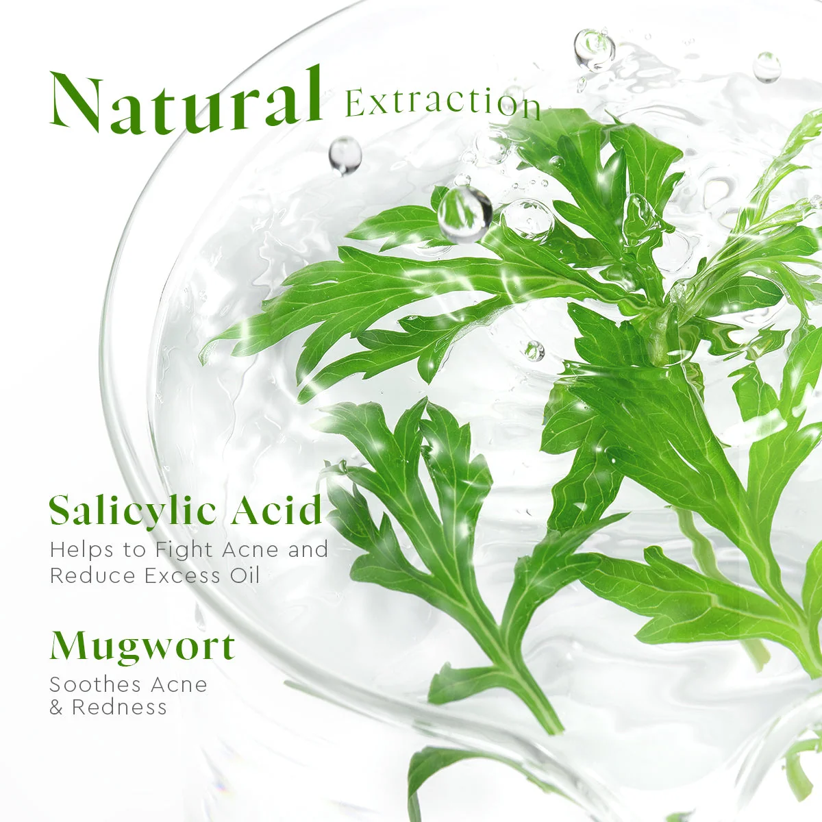 GLAD2GLOW MUGWORT SALICYLIC ACID ACNE CLEAR MICELLAR WATER 300ML - Image 3