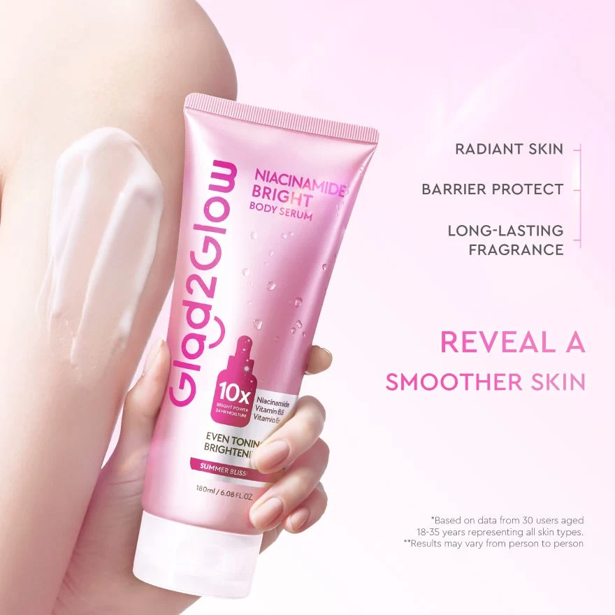 GLAD2GLOW Niacinamide Bright Body Serum 180ml - Image 4
