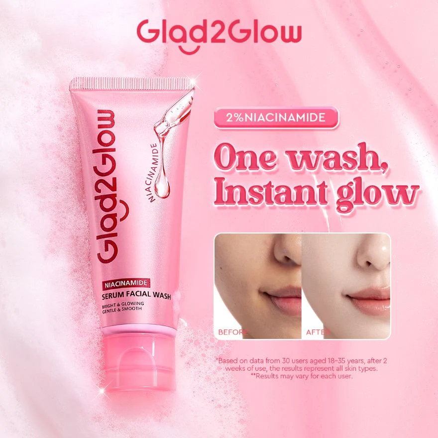 GLAD2GLOW NIACINAMIDE FACIAL WASH 70G - Image 2