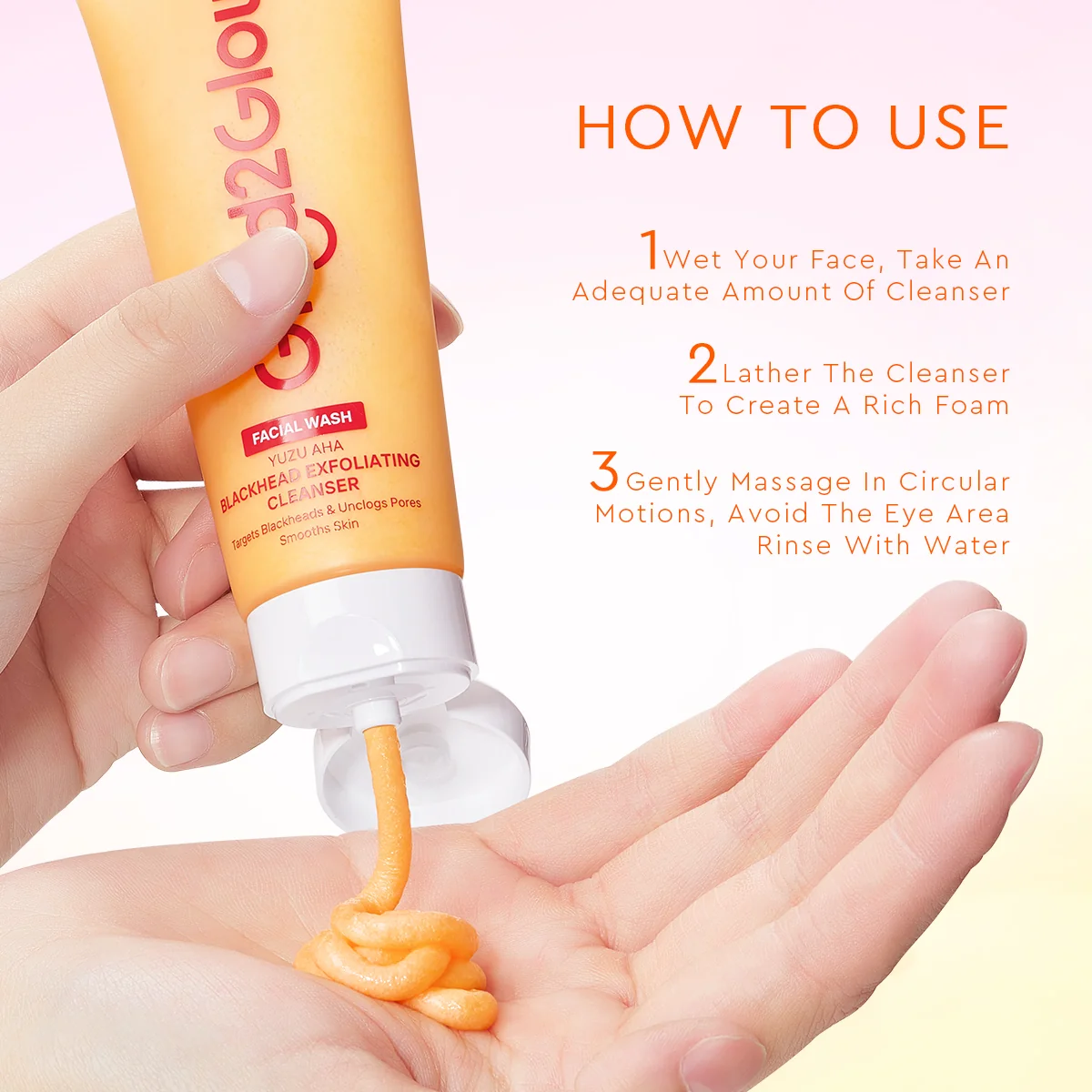 GLAD2GLOW YUZU AHA BLACKHEAD EXFOLIATING CLEANSER 70G - Image 7