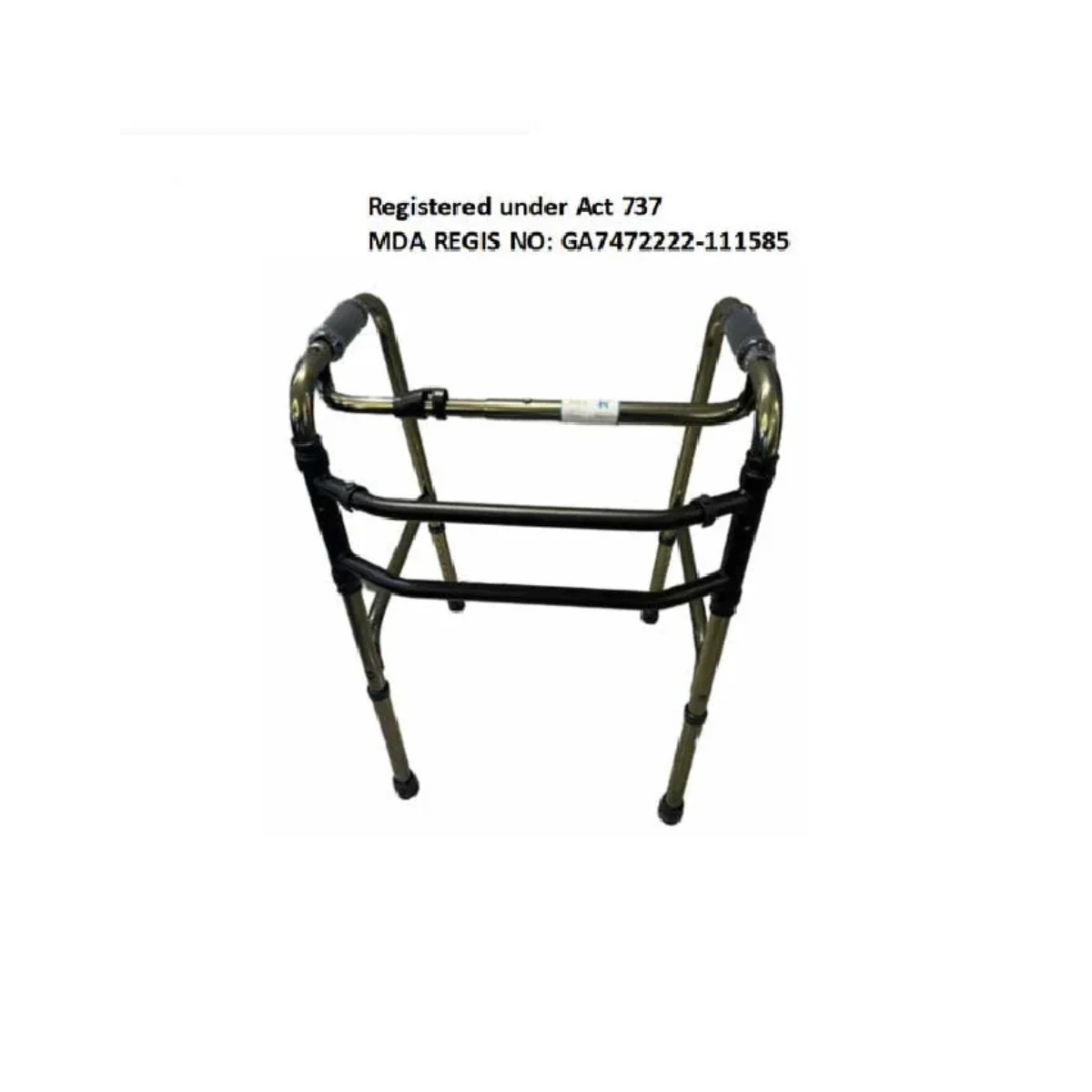 HOSPIGUARD ALUMINIUM DOUBLE BAR WALKING FRAME (RECIPROCAL) DARK GREEN MY09151L