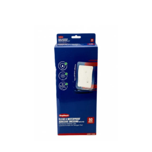 HOSPIGUARD CLEAR WATERPROOF ADHENSIVE DRESSING 250X100MM (BPAD250100) 50S