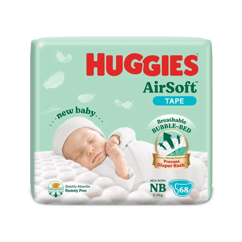 HUGGIES AIR SOFT DIAPERS NB 68S