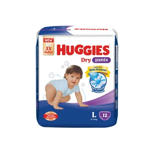 HUGGIES DRY PANTS L 12S