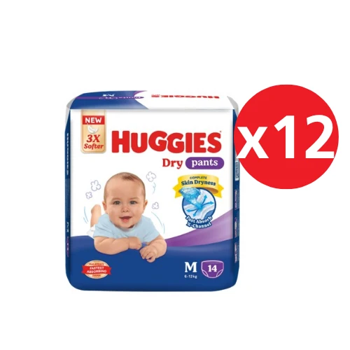 HUGGIES DRY PANTS M 14S × 12