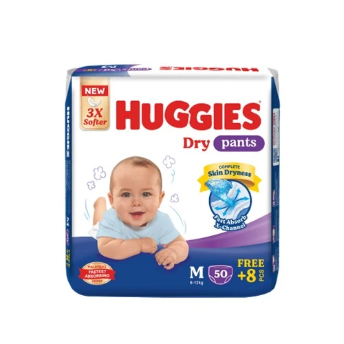 HUGGIES DRY PANTS SJP M 58S
