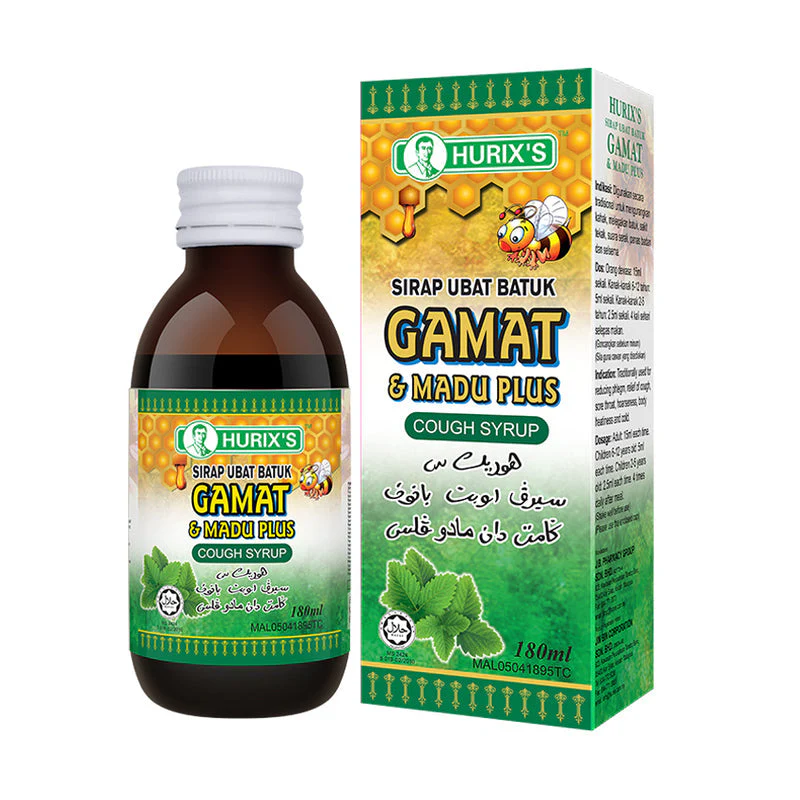 HURIXS SIRAP UBAT BATUK GAMAT&MADU PLUS 180ML