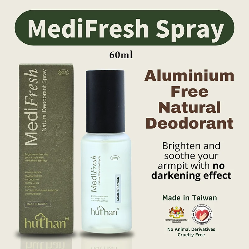 HUTHAN MEDIFRESH NATURAL DEODORANT SPRAY 60ML - Image 5