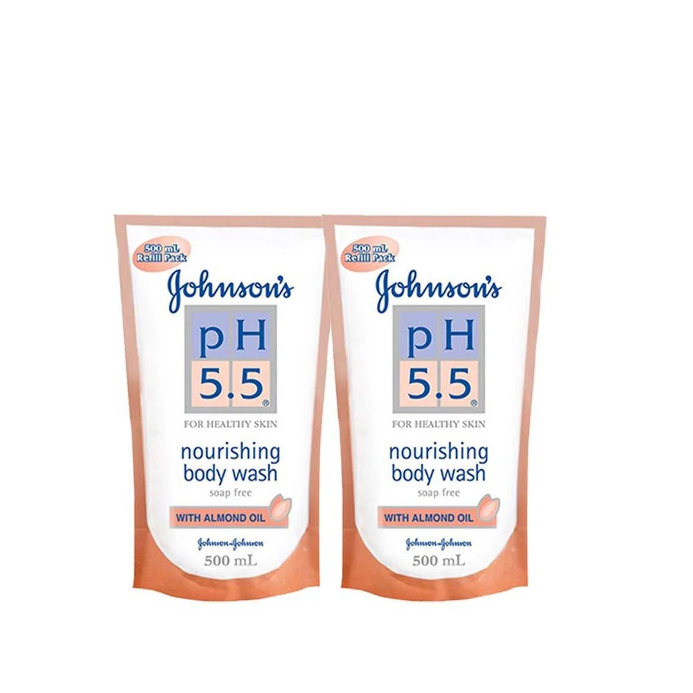 JOHNSON PH5.5 ALMOND OIL BODY WASH 500ML X 2