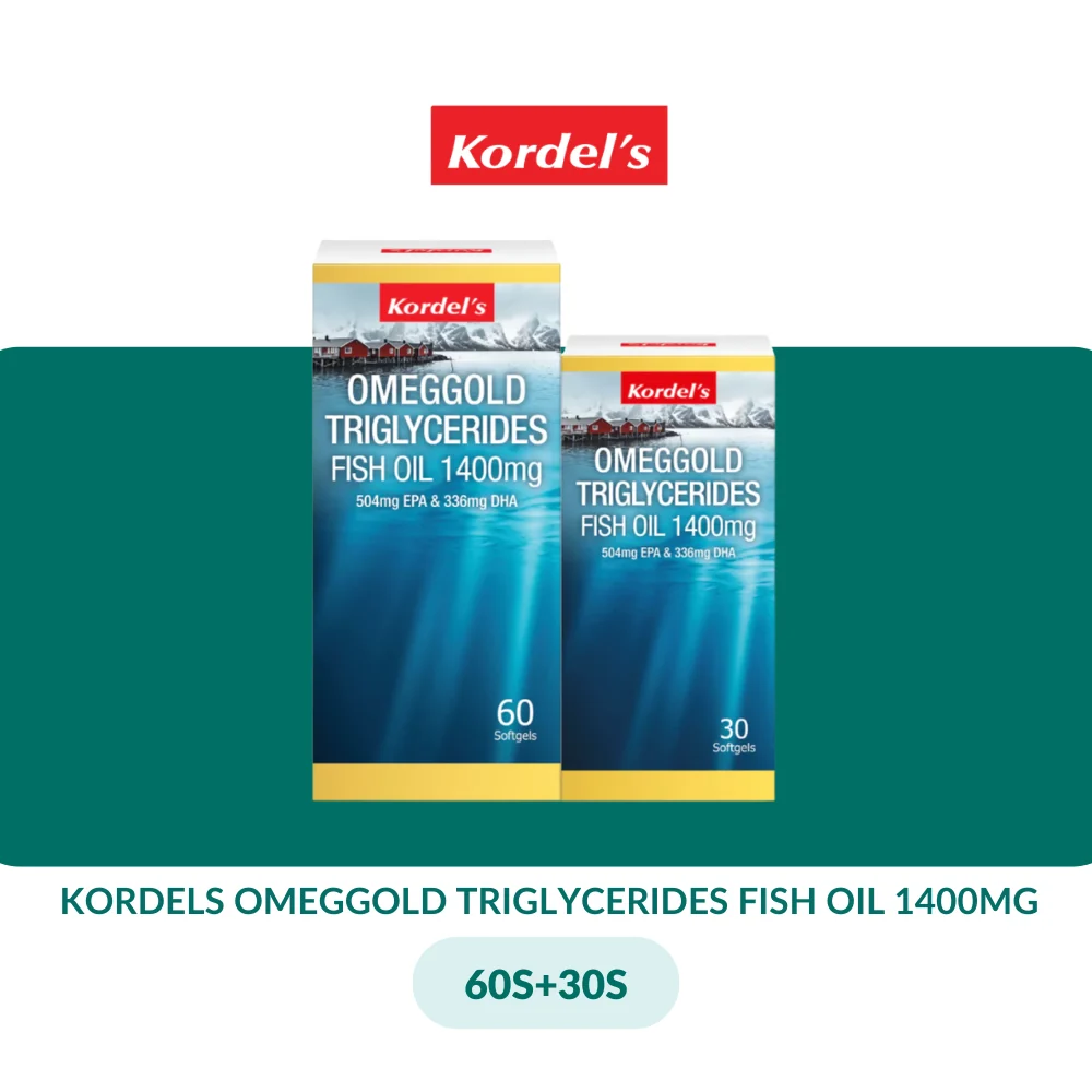 KORDELS OMEGGOLD TRIGLYCERIDES FISH OIL 1400MG (30S/60S+30S) - Image 3