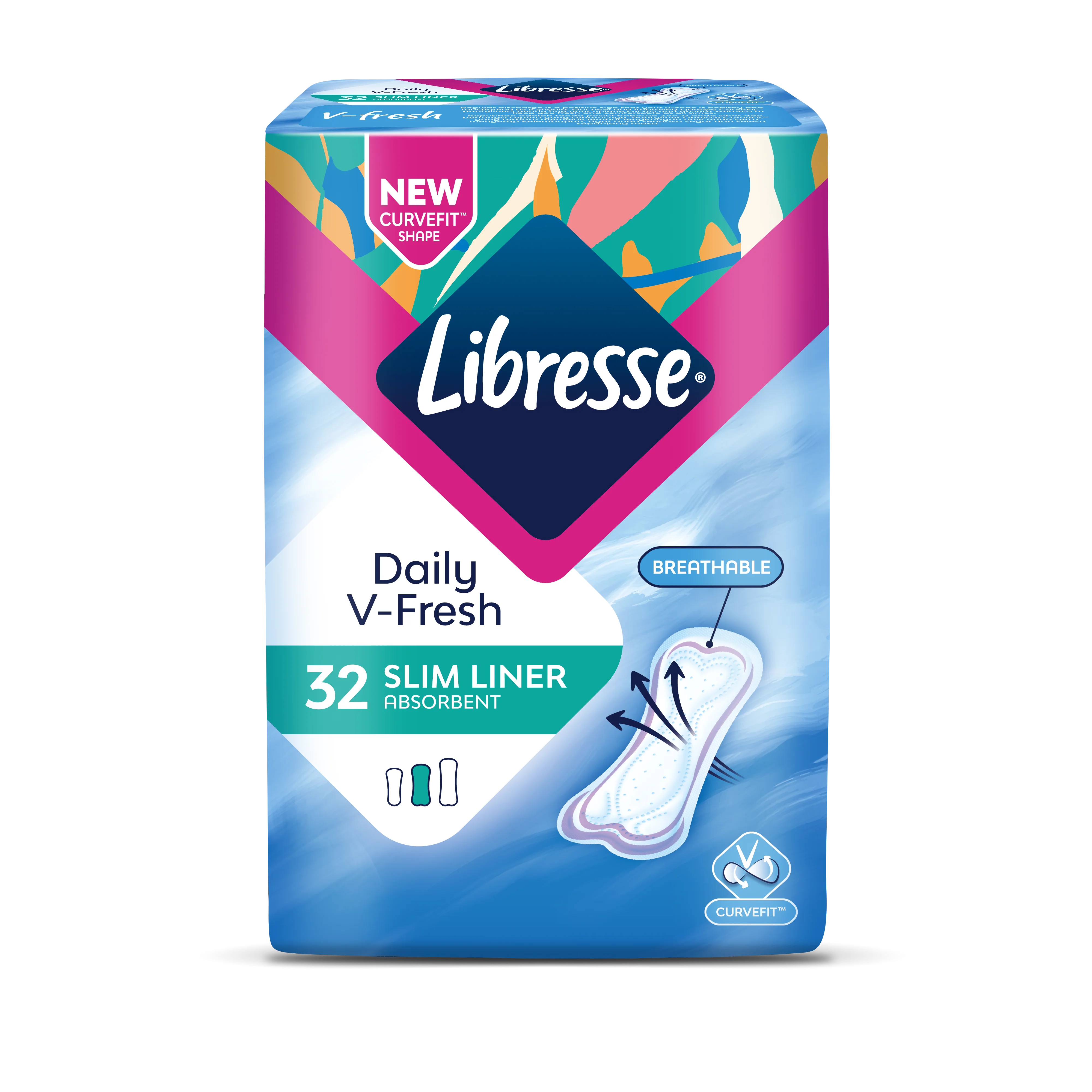 LIBRESSE SLIM PANTYLINER UNSCENTED 32S