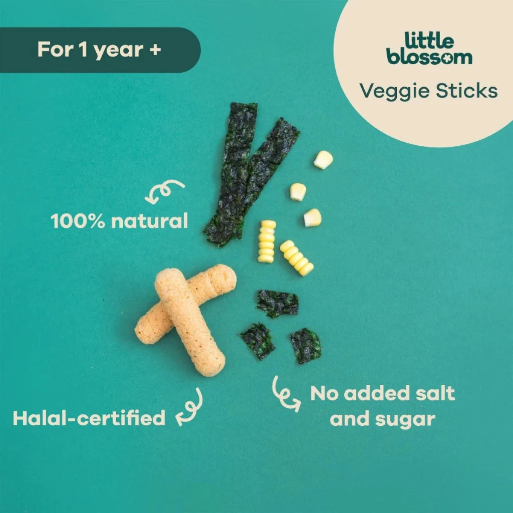 LITTLE BLOSSOM FRUITY STICKS SEAWEED & CORN 12G - Image 3