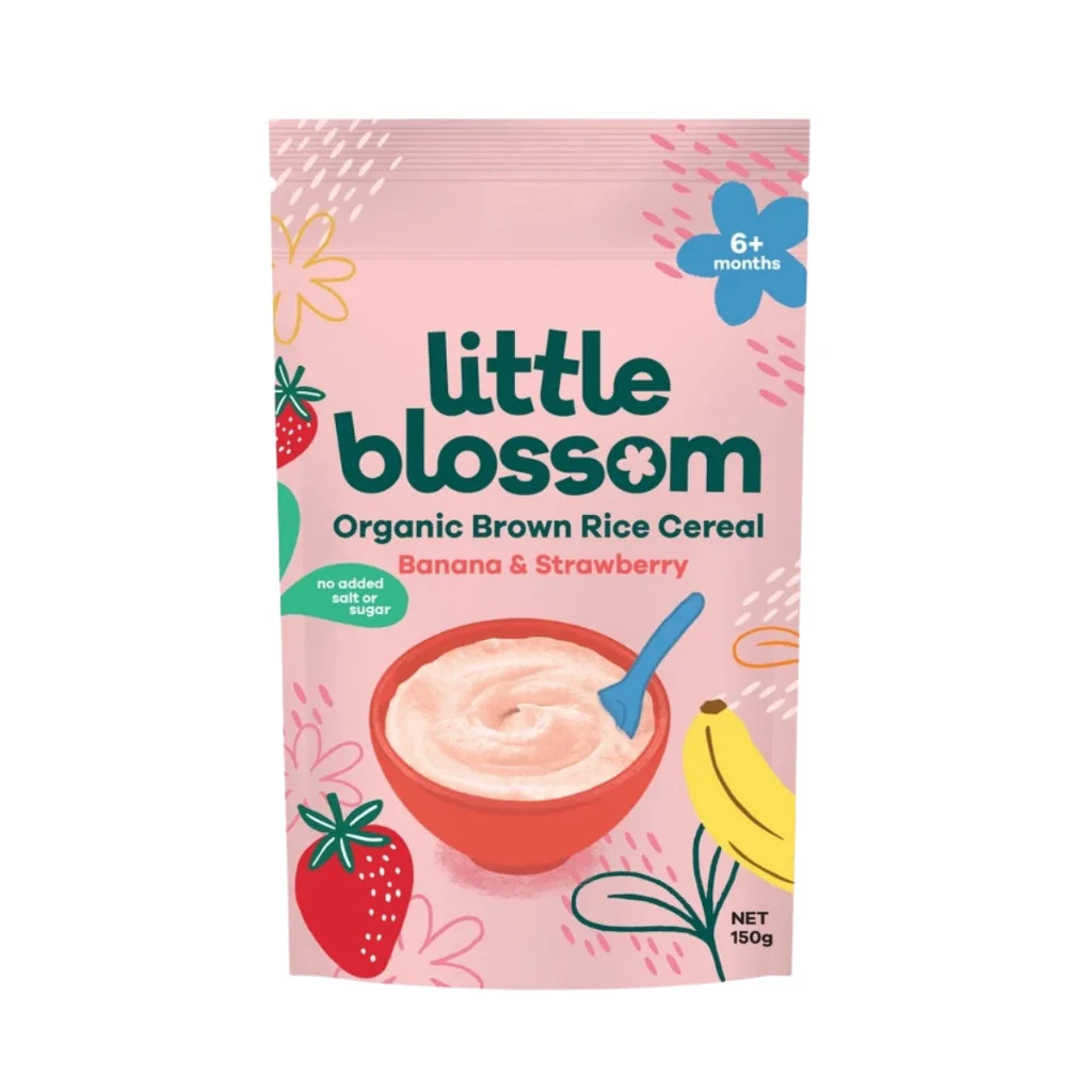 LITTLE BLOSSOM RICE CEREAL BANANA & STRAWBERRY 150G