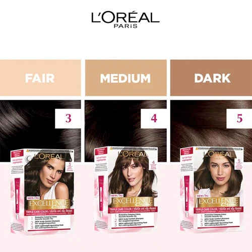 LOREAL EXCELLENCE CREME HAIR COLOUR - 5 NATURAL LIGHT BROWN 1S - Image 3
