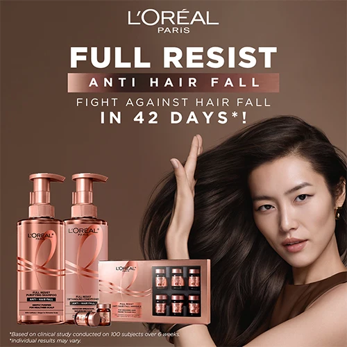 LOREAL FULL RESIST ANTI HAIR FALL SHAMPOO 440ML - Image 2
