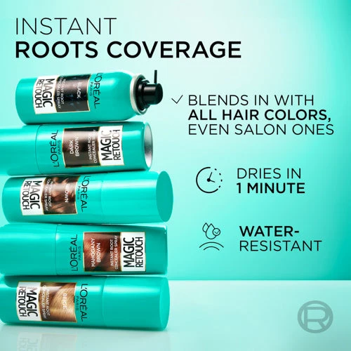 LOREAL MAGIC RETOUCH INSTANT ROOT CONCEALER SPRAY-BLACK 75ML - Image 2