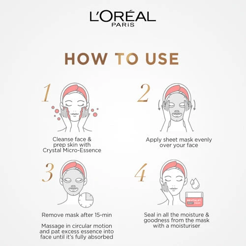 LOREAL REVITALIFT CRYSTAL MICRO ESSENCE TREATMENT MASK 25G - Image 4