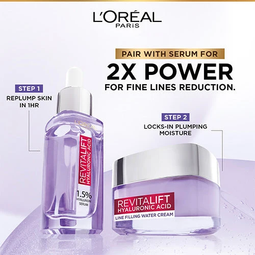 LOREAL REVITALIFT HYALURONIC ACID PLUMPING DAY CREAM 50ML - Image 7