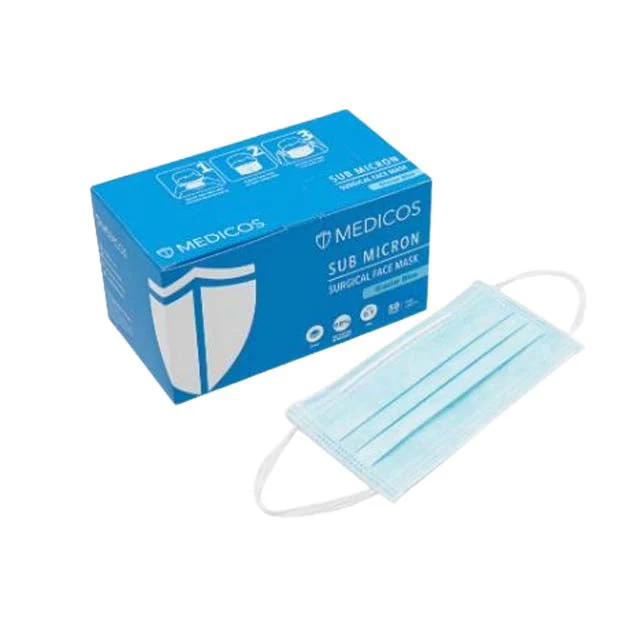MEDICOS 3PLY AD MASK GLACIER BLUE 50S