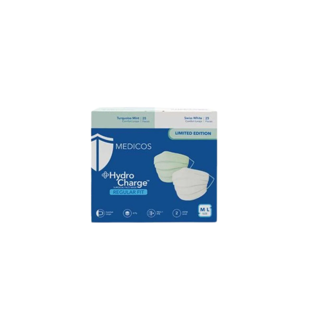 MEDICOS 4PLY HYDROCHARGE REGULAR FIT DUO TURQUOISE MINT 50S