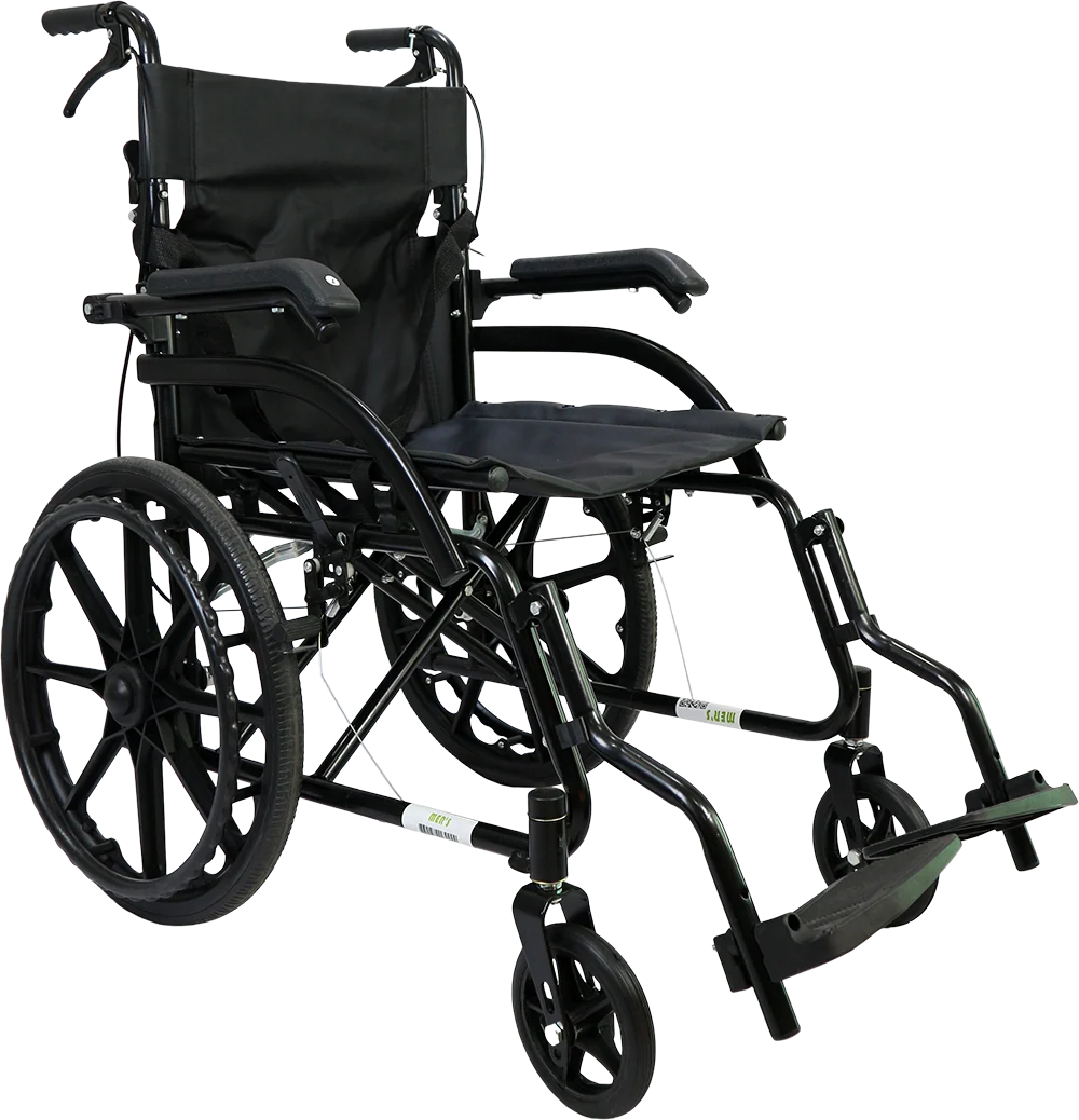 MERS LIGHT WEIGHT WHEELCHAIR FLIP UP ARMREST & FOOTREST (WCB250PV)