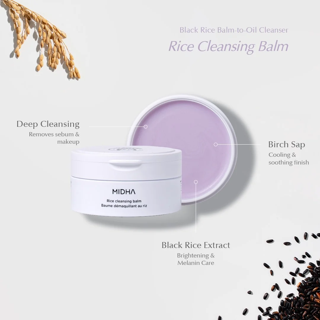 MIDHA RICE CLEANSING BALM 100ML - Image 2